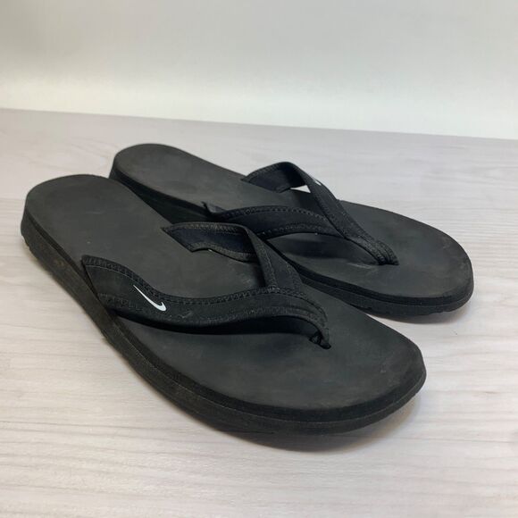 Nike Celso Black Women's Flip-Flop Sandals Size 9 - Picture 1 of 8